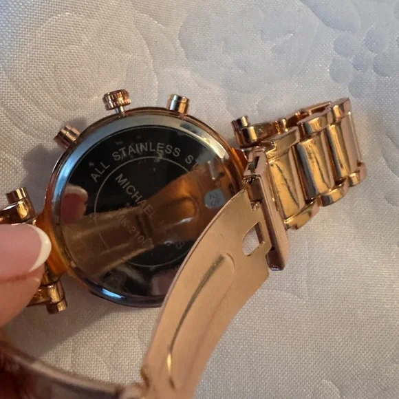 Michael Kors Rose Gold Watch with Crystal Bezel - Picture 10 of 13
